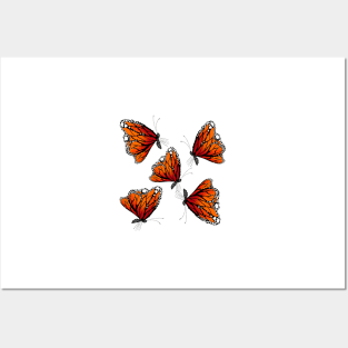 Orange Butterfly Posters and Art